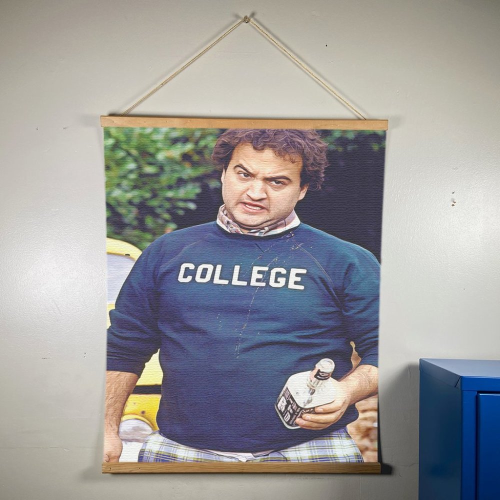 John Belushi Canvas Wooden Gold Hanger